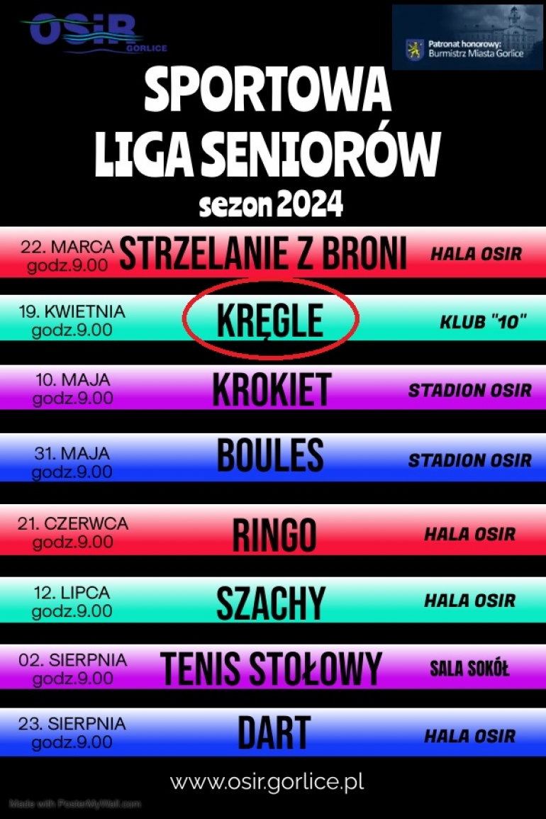 GORLICKA LIGA SENIORÓW - KRĘGLE